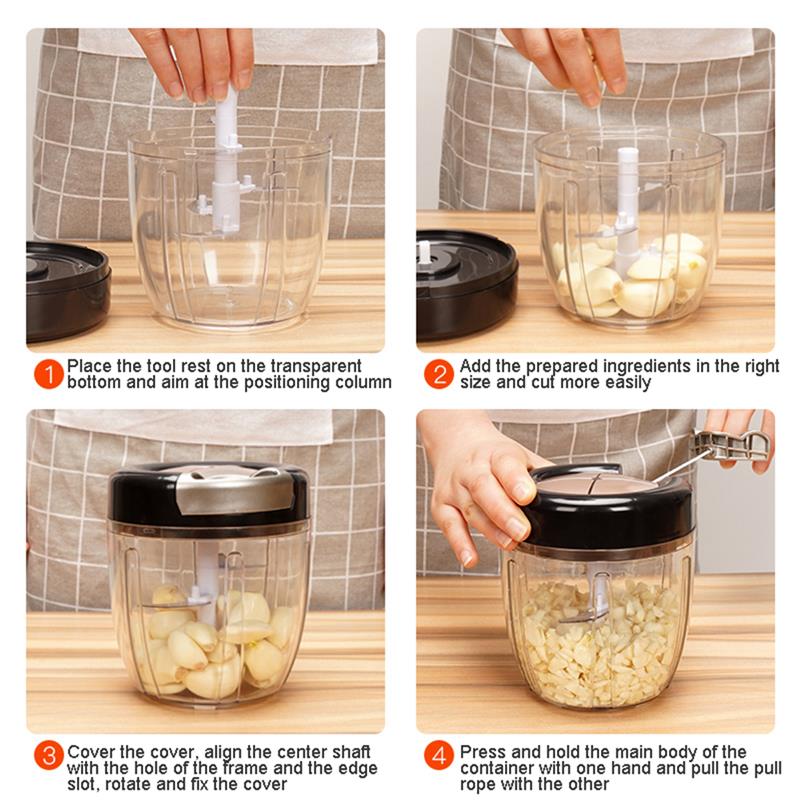 Multi-Function Manual Vegetable Fruit Chopper Hand Pull Food Chopper Food Processor Slicer Meat Grinder Kitchen Accessories