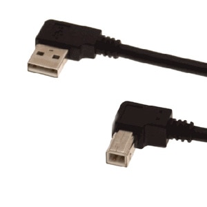 Cablecc Links Schuin Usb 2.0 A Male Naar B Male Haaks 90 Graden Printer Kabel 100Cm
