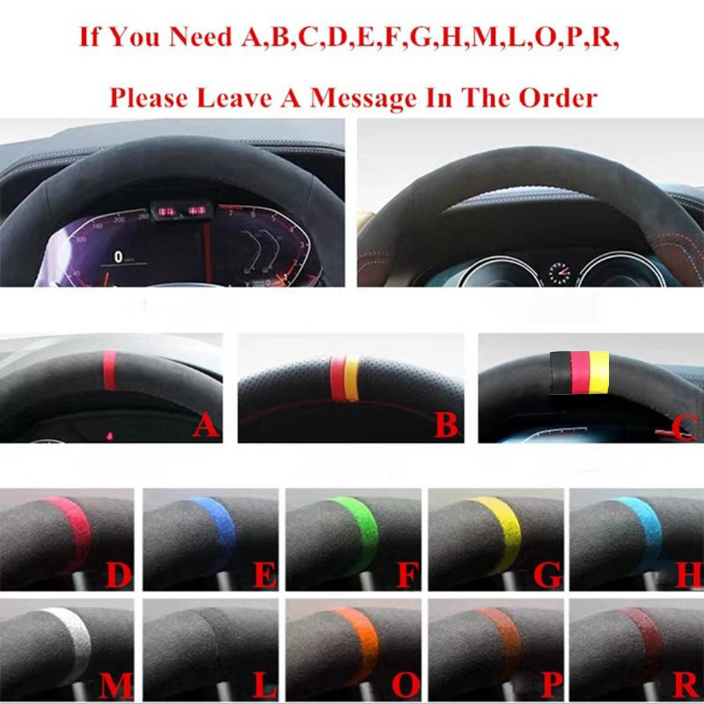 Car Steering Wheel Cover Soft Black Artificial Leather Original Steering Wheel Braid For Subaru WRX (STI) Levorg