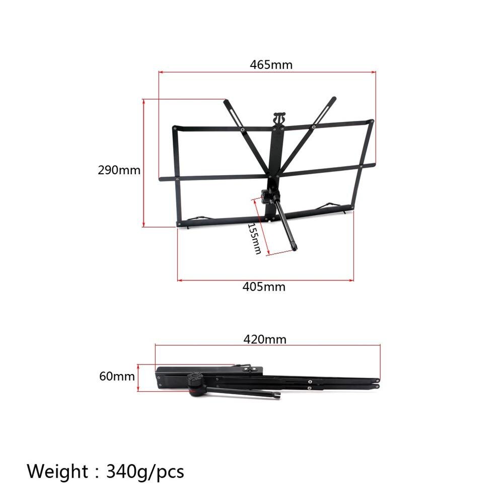 Foldable Music Sheet Tripod Stand Desktop Music Stand Short Foot Tabletop Metal Sheet for Guitar Piano Violin Guitar Accessories