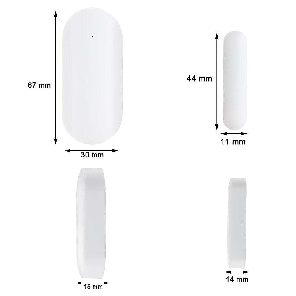 433MHz Door Window Alarm Sensor Wireless Magnetic Switch Contact Detector Signaling for Intruder Security Alarm System