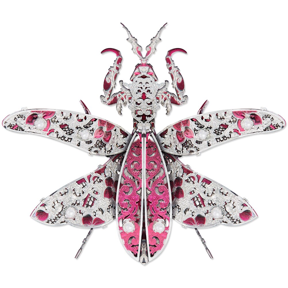 Piececool 3D puzzle metalowe broszka z owadami akcesoria zestawy modeli dla nastolatków DIY układanki zabawki łamigłówka: Black