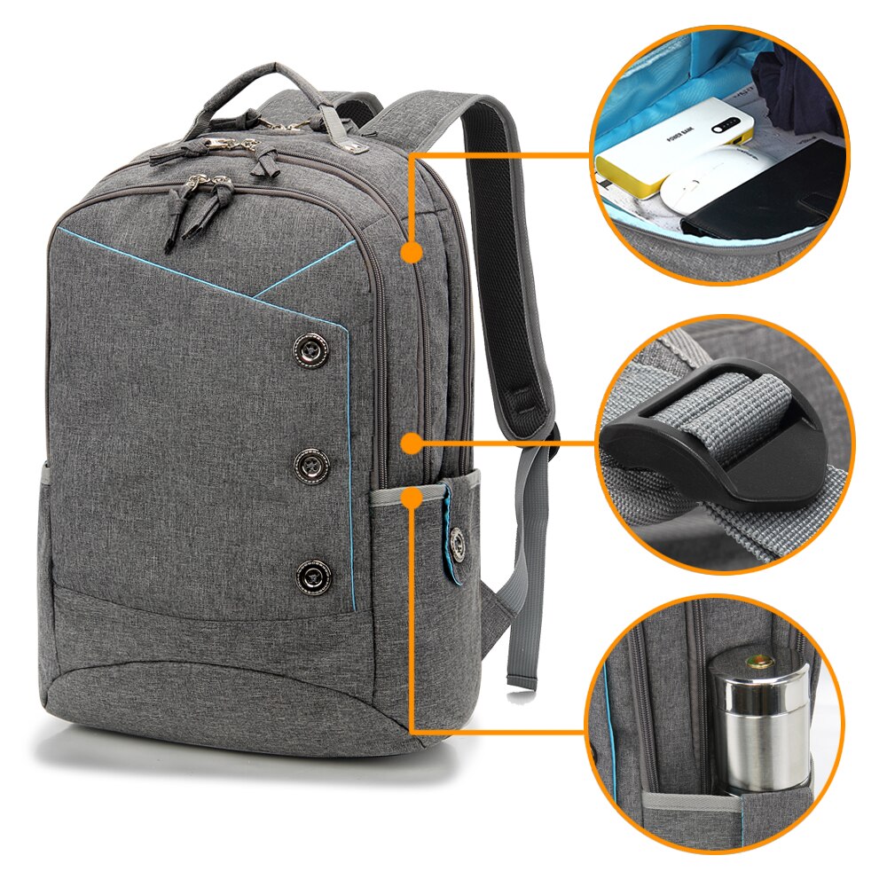 KINGSLONG Laptop Backpack Women's Mochila for Teenagers school backpack linen Casual Bags Travel bag for Women Casual