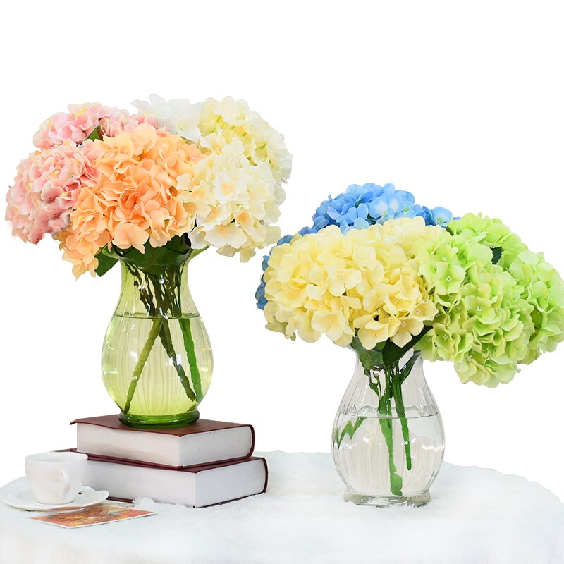 5 hoder bunt mallorca hortensia blomstergren simulering blomst bryllup dekorasjon rekvisitter blomstervegg hus fest dekor