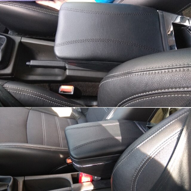 Auto Armsteun Doos Centrale Winkel Inhoud Doos Bekerhouder Voor Renault Duster Asbak Interieur Auto-Styling auto Accessoires: black thread