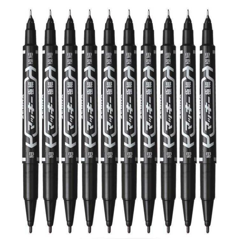 10Pcs/Set Fineliner Pen drawing Painting Black Pigment Liner Water Based Art Marker Dual Tip School Supplies Stationery