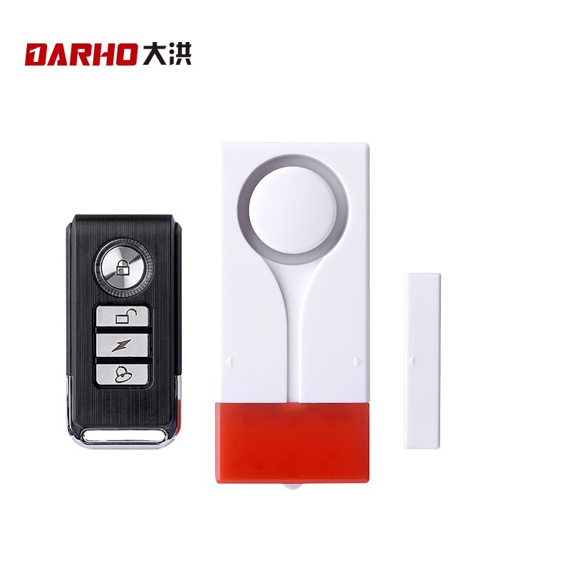 Darho Rode Flash Home Security Bel Met Geluid Venster Deur Magneet Sensor Detector Draadloze Alarm Systeem + Afstandsbediening: A