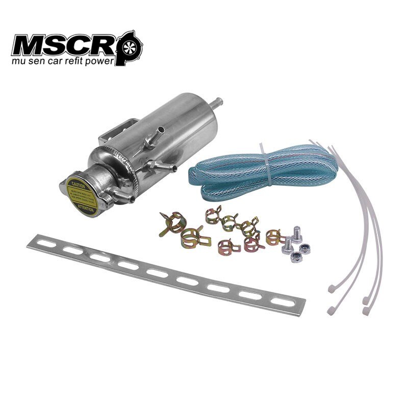Universal Aluminum Racing Oil Catch Can/tank Radiator Breather Tank Kit Reservoir Can