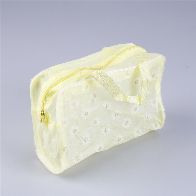Xzp waterdichte draagbare make-up cosmetische toiletartikelen reismake-up cosmetische reinigingstandenborstel etui organizer tas: Geel