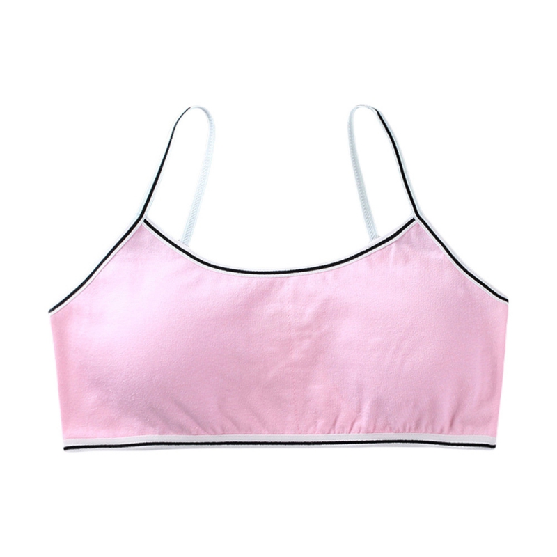 Bobo Bora-Sujetador de entrenamiento de algodón para chicas adolescentes, ropa interior sin costuras con relleno, transpirable, grande, deportivo, camisola elástica, Bralette: P