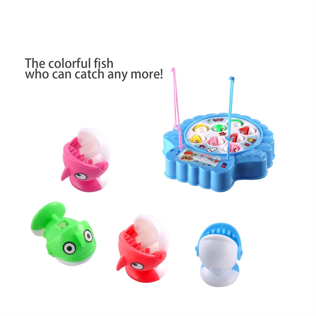 1 Set With 8 Shark Fish 4 Fishing Rods 2 Players Devloping for Parent Child Interaction Imagination Being ablity