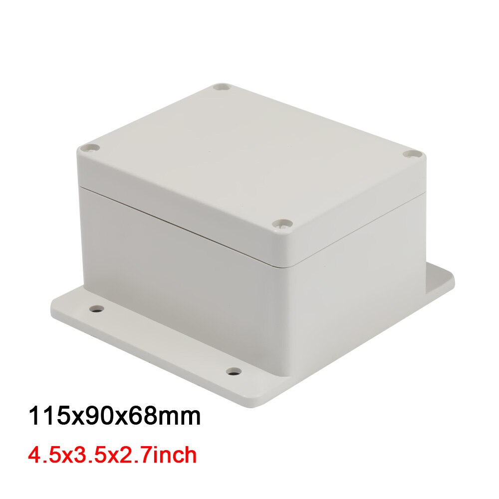 Electronic IP67Junction Box Instrument Case Waterproof Plastic Enclosure Box Electrical Project Box Outdoor Junction Box Housing: 115x90x68mm
