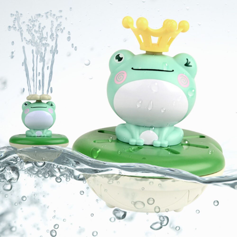 Waterproof electric water spray little frog water toy children's bath toy new summer bath water ball toy for child baby set