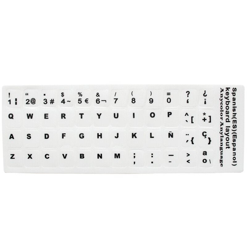 Sr standard spansk språk 7 typer tastatur klistremerker layout knapp bokstaver alfabet for pc bærbar tilbehør datamaskin