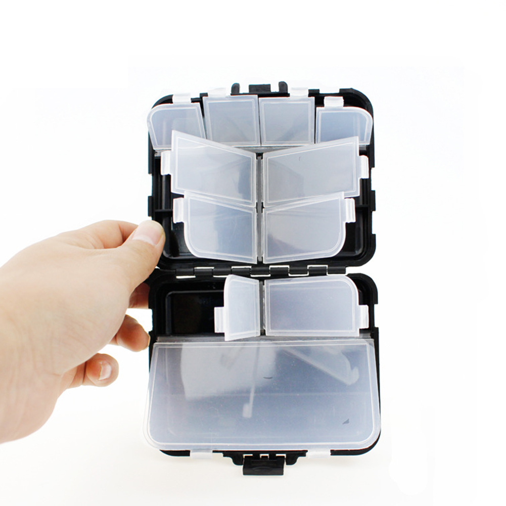 Double Sided Folding Fishing Tackle Box Multi Slots Compartments Bait Lure Hook Fishing Accessories Storage Organizer Case