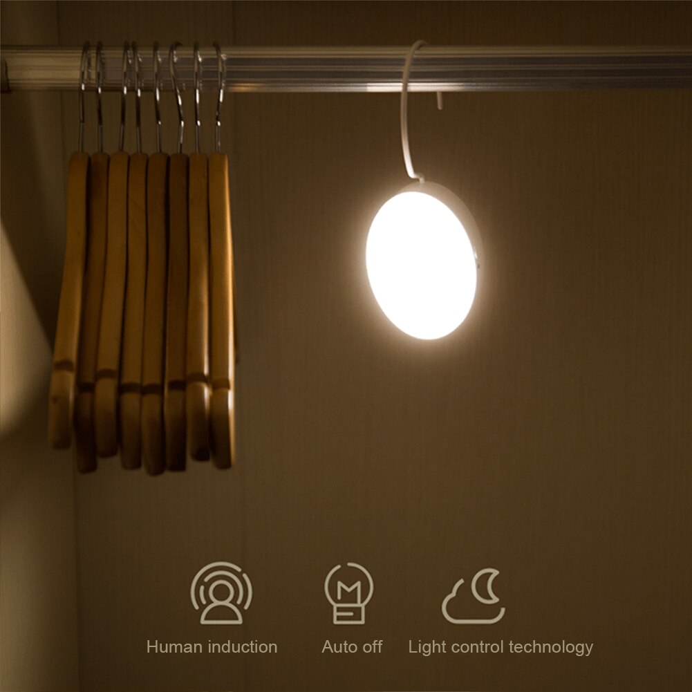 Wireless LED Motion Sensor Light Bedroom Wardrobe Closet Aisle Night Light NDS