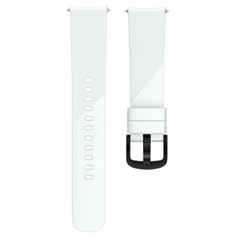 Correa de silicona para reloj Samsung galaxy watch active 2 gear S2, accesorio deportivo de 20mm, 42mm: White / size S