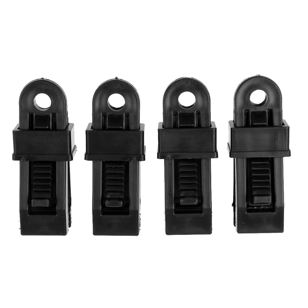 4 stykker/sett kraftige presenningsklips telt markiseklemme bilbåtdeksel feste med snapper utendørs campingverktøy