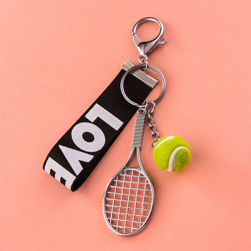 Leuke Sport Mini Tennisracket Hanger Sleutelhanger Sleutelhanger Key Chain Ring Finder Holer Voor Tiener