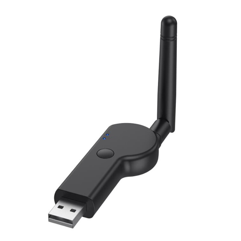 Bluetooth 5.2 Transmitter 3.5mm Audio Transmitter Low Lantency Wireless Adapter with External Antenna for TV PC Speaker