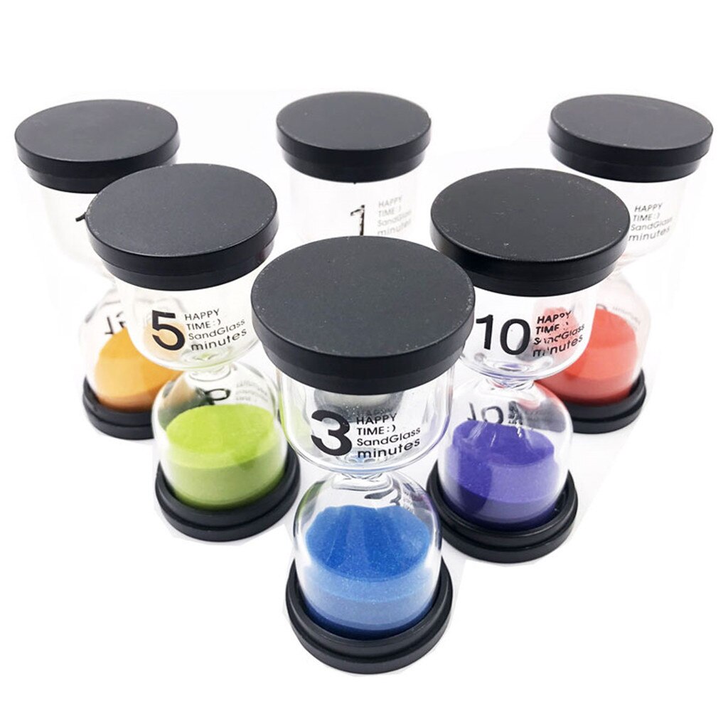 Sand Timer 6 Colors Hourglass Timer 1min 3mins 5mins10mins 15mins /30mi Kitchen Timer Square Cooking Countdown