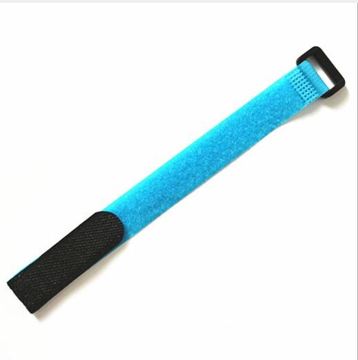 Sangle Velcro pour vélo, lot de 5 pièces de 30cm, sangle de fixation pour canne à pêche, bouteille de cyclisme: BLEU CIEL
