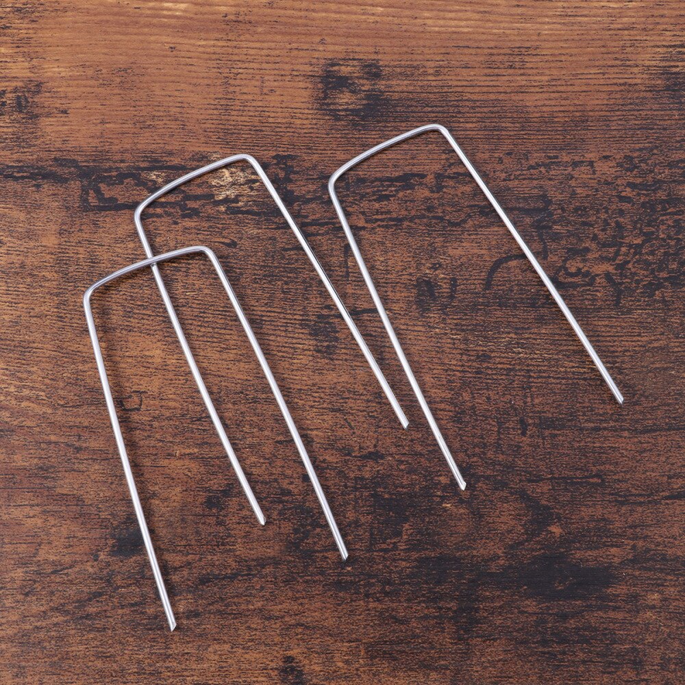 50PCS U Shape Galvanized Ground Nail Fixing Nail Lawn Nail Gardening Nail