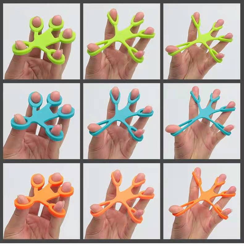 1Pc Vinger Grip Siliconen Ring Exerciser Antistress Resistance Band Fitness Brancard 3 Niveaus Vinger Zintuiglijke Speelgoed Voor Autisme Adhd