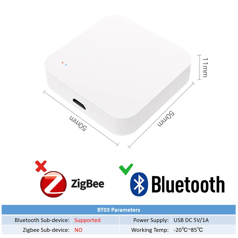 Tuya Smart Gateway Hub Bluetooth-kompatybilny dla inteligentnego domu pracy z Alexa Google Home nie obsługuje protokołu Zigbee: Default Title