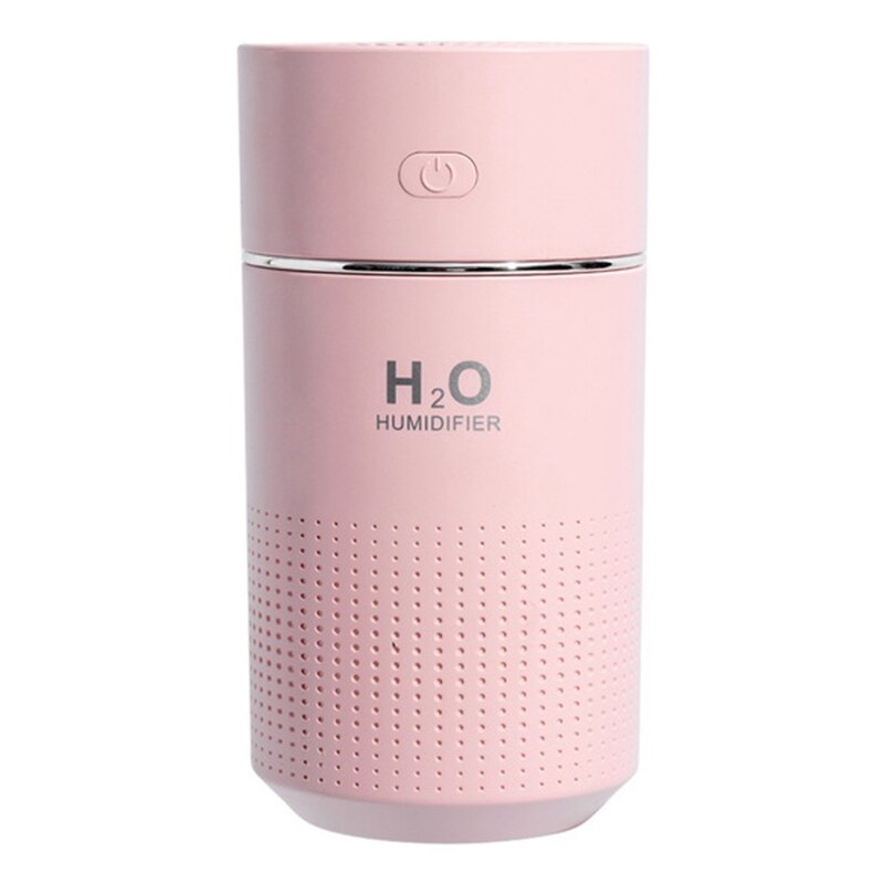360ml Car Capacity Air Humidifier USB Rechargeable Wireless Ultrasonic Aroma Water Mist Diffuser Home Light Humidificador: Pink