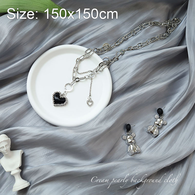 Accesorios de fotografía novedosa, fondo de , tela de seda, Color sólido, fotografía de estudio fotográfico para joyería, juguete cosmético, producto pequeño: Gris oscuro