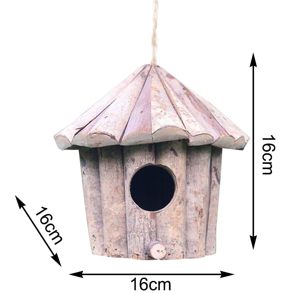 Natürliche Holz Vogel Nest Vogelhaus Kolibri Außerhalb Hängen handgefertigt draussen Heimat Garten Dekoration Container Zucht Nest: A2