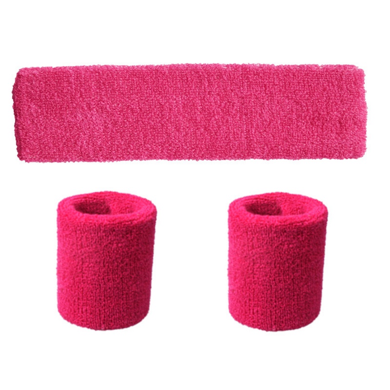 3 pz/set Bande di Sport Cinturino Da Polso Fascia Braccialetti Testa da polso di Sicurezza Supporto Sweatbands per Basket Pallavolo Corsa e Jogging PALESTRA: rose red