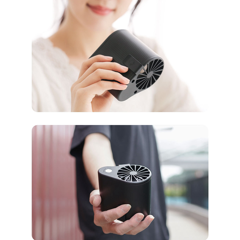 Mini Taille Opknoping Fan Super Krachtige Luchtstroom Draagbare Airconditioning Pak Oplaadbare Batterij 3 Speed Instelling