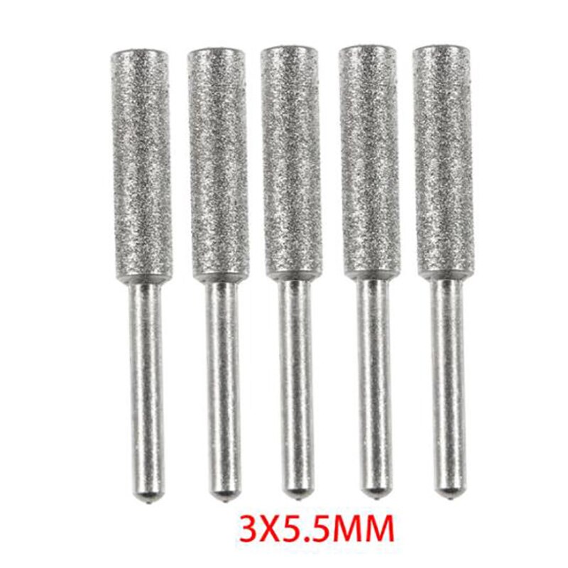 Portable Chain Saw Sharpener Manual Chainsaw Sharpening Jig Grinding Abrasive Tool Machinery Chain Saw Drill Sharpen Tools: 5 Pcs Grinding head