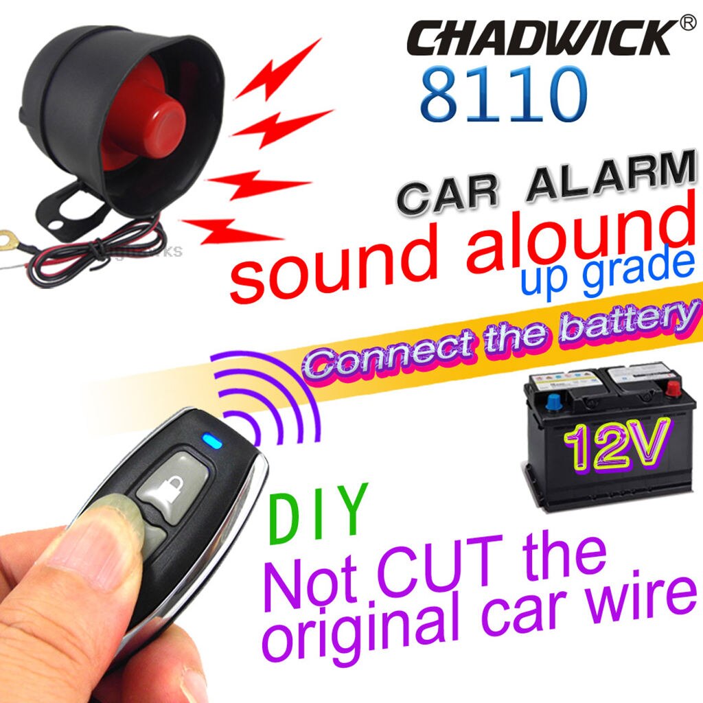 Car High Power Siren Security Alarm System Remote Control 12V Anti-theft