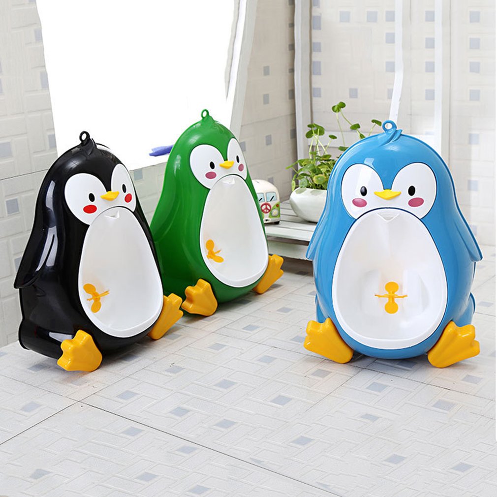 Cartoon Pinguïn Stand Verticale Urinoir Kids Kinderen Stand Verticale Urinoir Potje Babies Jongens Potje Urinoir Zuigeling Wc Training