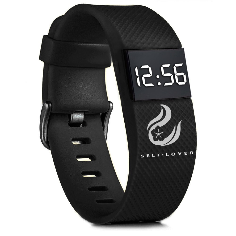 Unisex Sport Horloges Kinderen Led Digitale Sport Horloge Voor Jongens Meisjes Mannen Vrouwen Elektronische Sport Armband Klok Siliconen Band Pols: Black