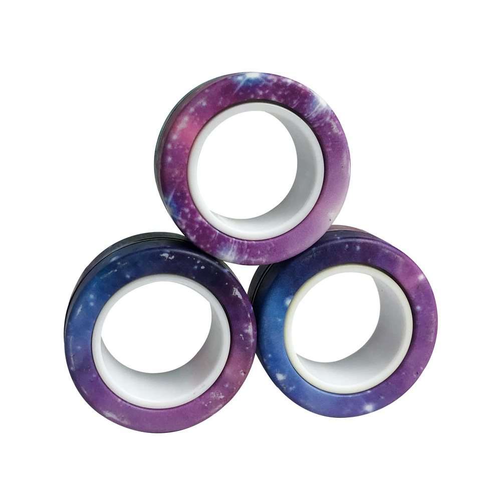 3 sztuk zabawki typu Fidget antystresowy śmieszne Fidget Spinner bransoletka magnetyczna pierścień rozpakować zabawki magiczny pierścień rekwizyty narzędzia stres stres zabawki