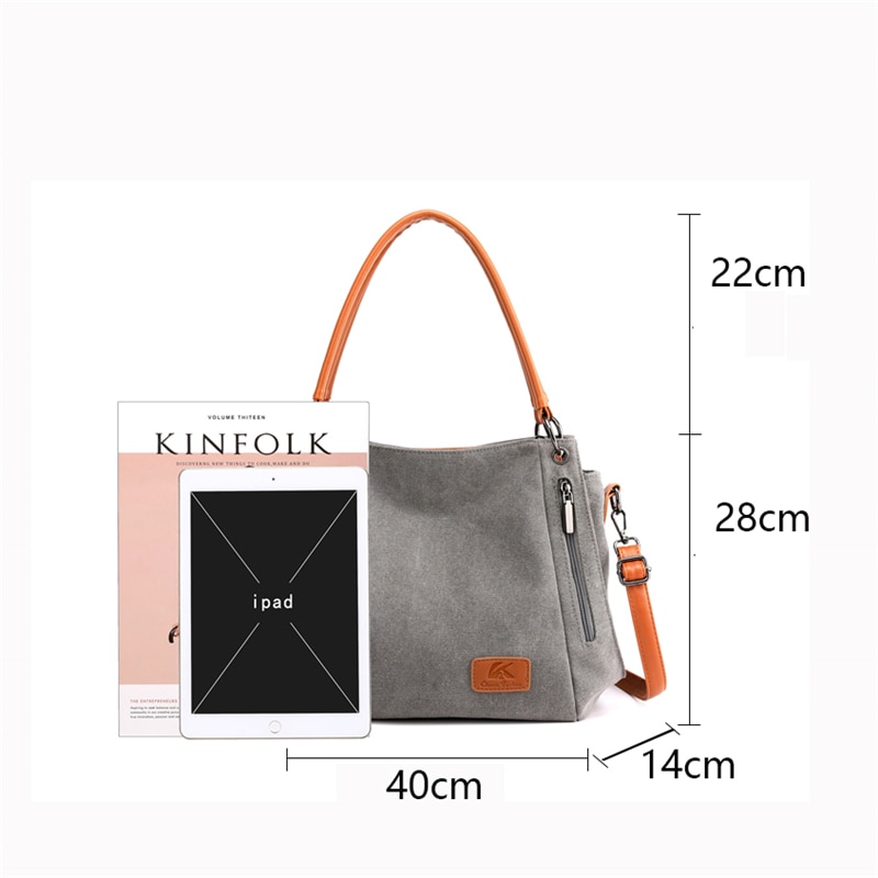 Casual Canvas Vrouwen Schouder Crossbody Tassen Voor Vrouwen Messenger Bag Grote Capaciteit Dames Reizen Hand Bags Sac