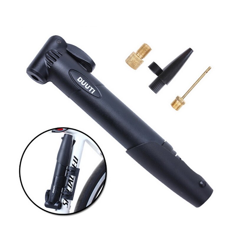 Mini Bike Pump Portable Bicycle Tyre Pump with Ball Needle Frame Mount Plastic Valve and Needle Adapter Hand Air Pump Inflator: Default Title