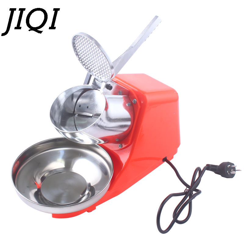 JIQI-trituradora de hielo eléctrica, grosor ajustable, 65 KG/H, para batidos, picadora de hielo, para hogar, restaurante, Bar