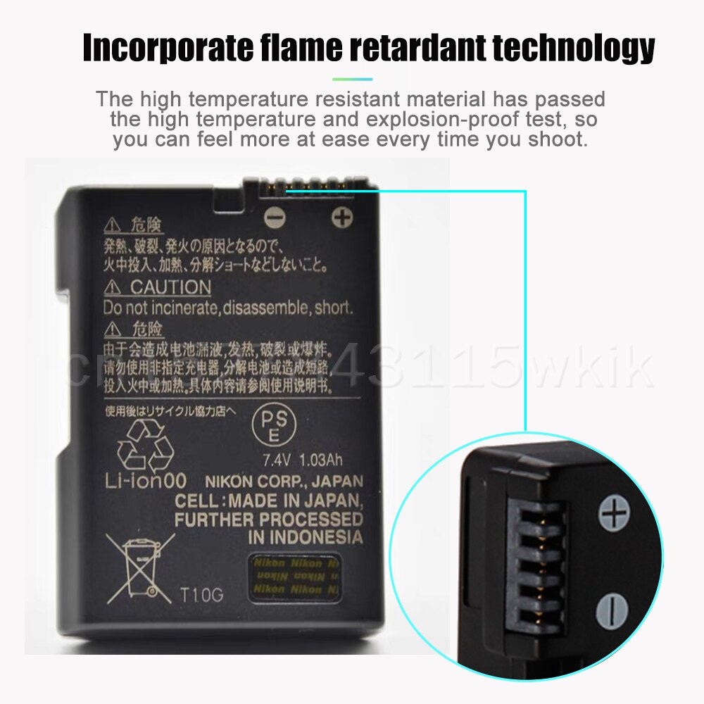 7.4V 1030Mah EN-EL14 EN-EL14A ENEL14 Camera Accu Voor Nikon D5300 D5200 D5100 D3200 D3100 D3300 P7000 P7100 p2100 P7700