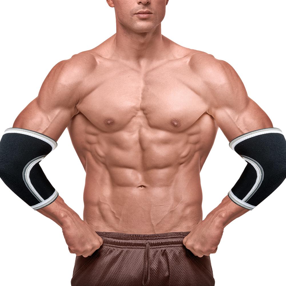Elbow Pads 7mm High Performance Elbow Sleeve Support Weightlifting Weight Training Elbow Protector Compression Straps