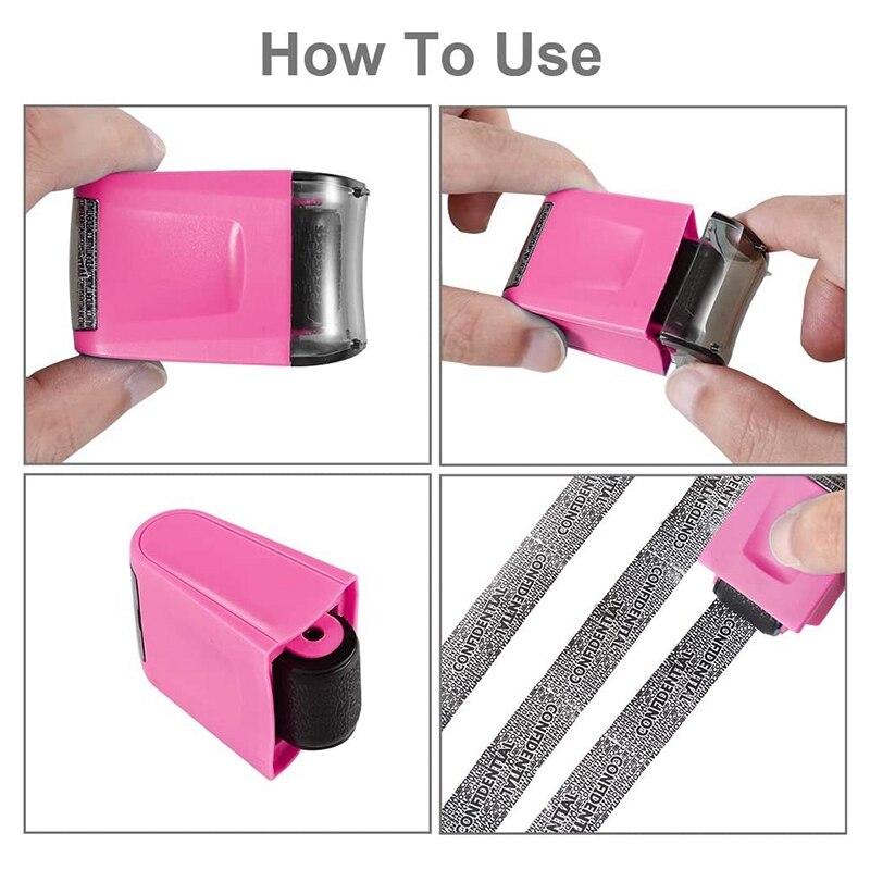 2 Pcs Identity Prevention Theft Stamp Identity Protection Guard Roller Stamp Wide Rolling Security Stamp