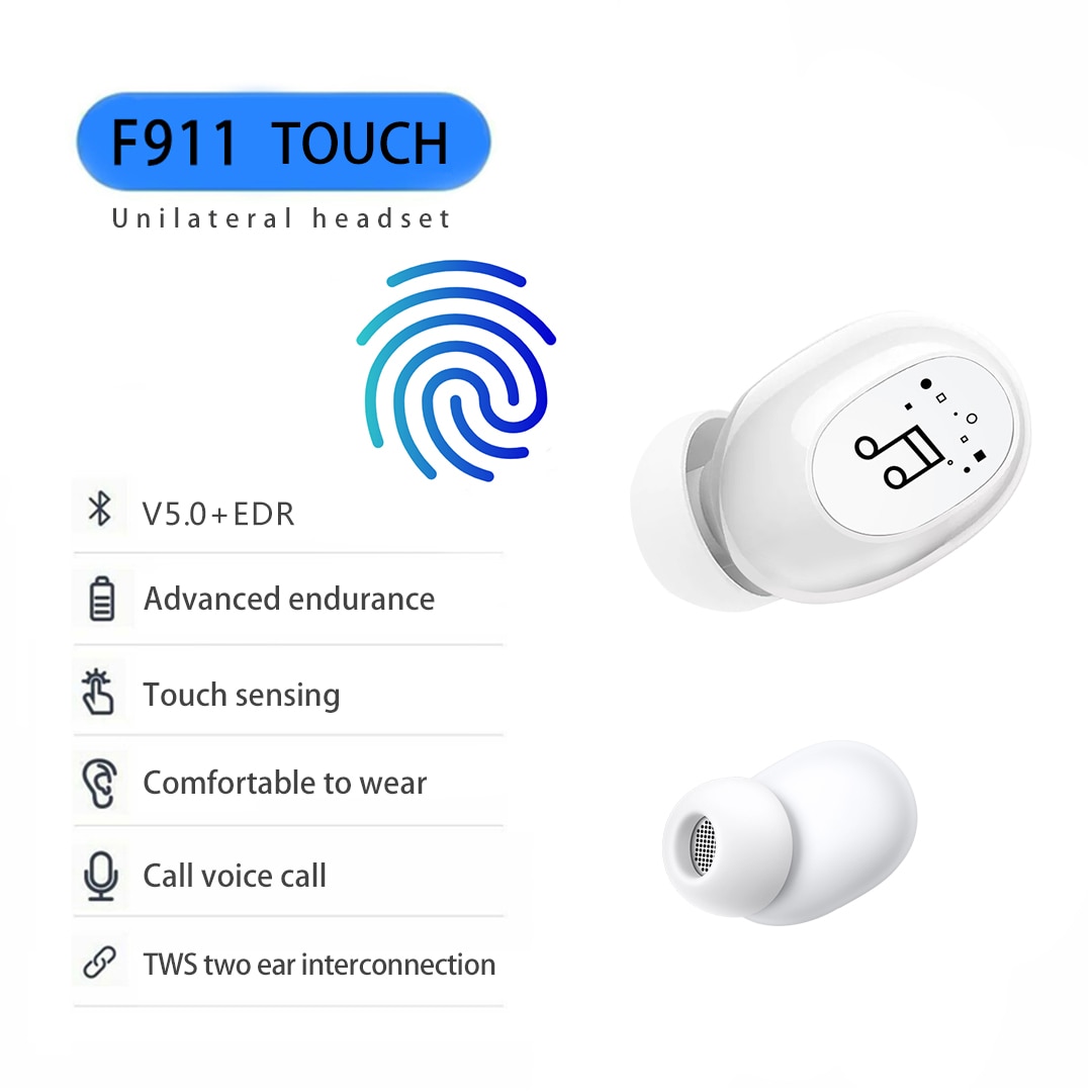 Invisible Ture Wireless Earphone Noise Cancelling Bluetooth Headphone Handsfree Stereo Headset TWS Earbud With Microphone