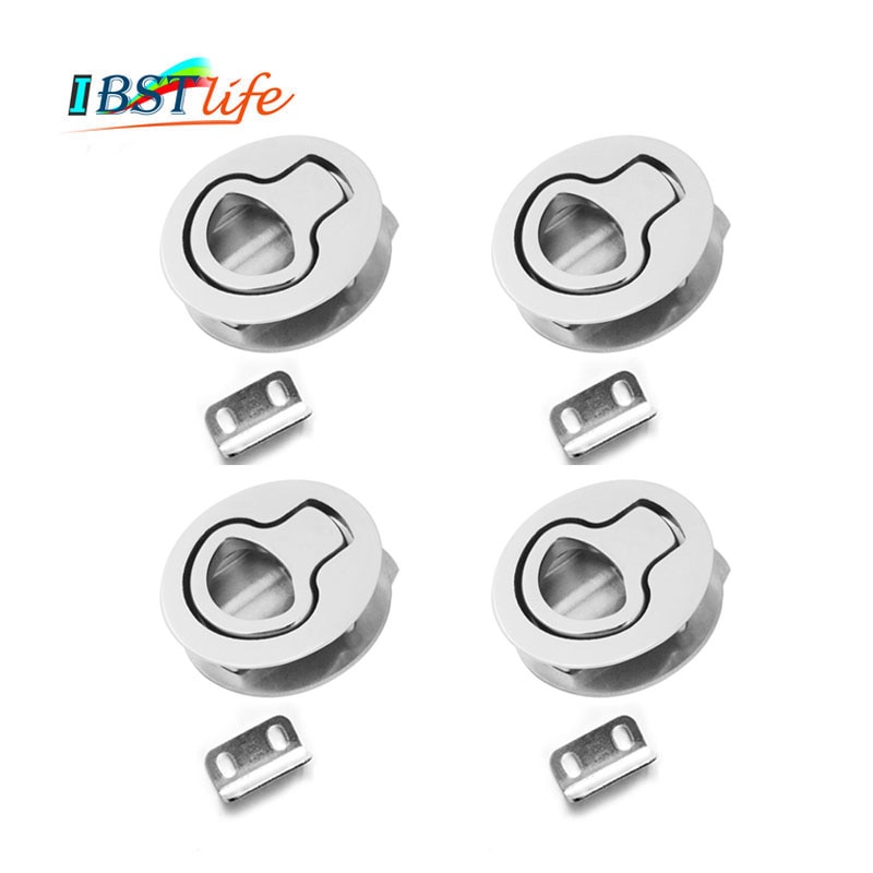 4X Marine grade stainless steel 316 Flush Boat marine Latch Flush Pull Latches Slam lift handle Deck Hatch marine hardware