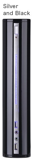Realan Zilver En Zwarte Horizontale Micro Atx Computer Case 2007 C, verticale Mini Itx Case Micro Atx Desktop Pc Case Met Power: Silver and balck