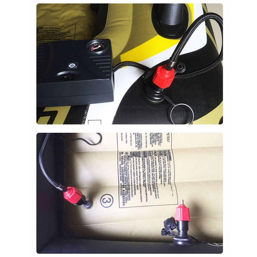 Stand Up Paddle Luft Kajak Nylon Sup Pumpe Adapter Reifen Kompressor Rudern 4 Düse Universal Befestigung Aufblasbare Boot