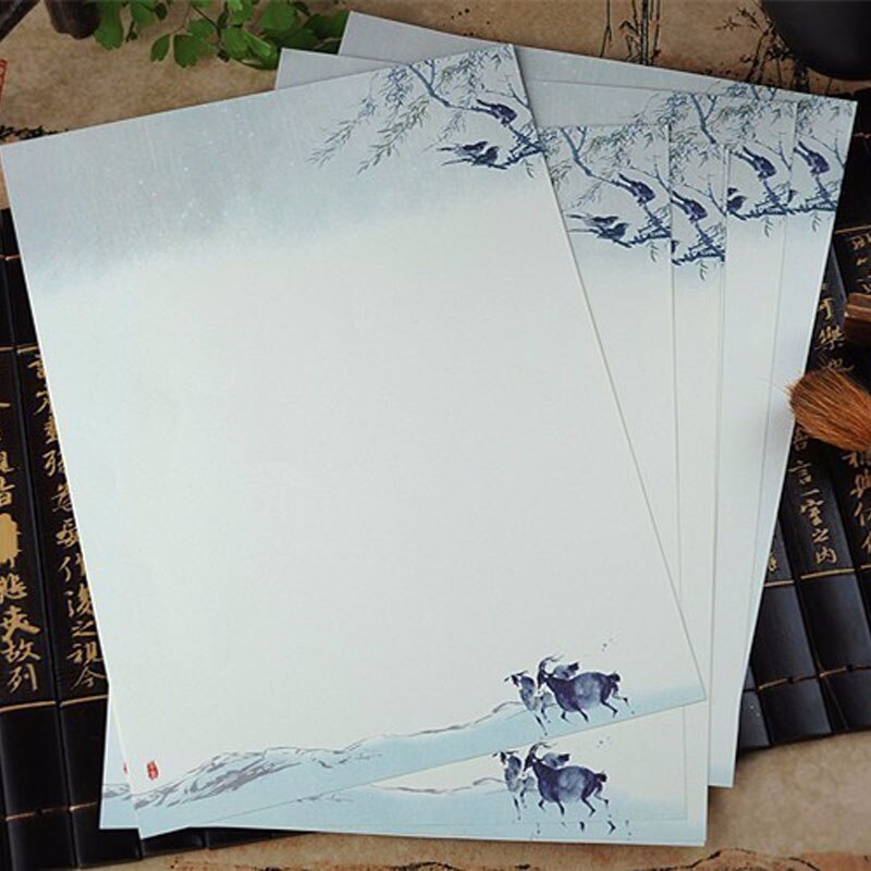8 Teile/los Vielzahl Jahrgang Chinesischen Stil Umschlag Papier SchöNe Blume knapp Papier Für freundlicher Schreibwaren: 8. klar Regen